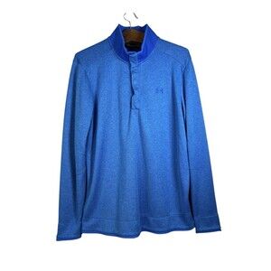 Under Armour ColdGear 1/4 Snap Pullover Golf Mens Blue Performance Sweatshirt XL